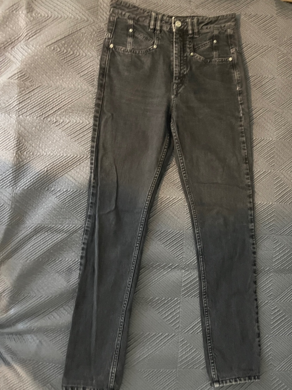 Isabel Marant High-Rise Women's Jeans in Washed Black